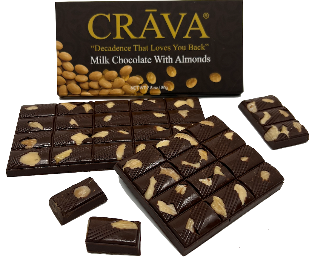 Milk Chocolate with Almonds by CRĀVA™
