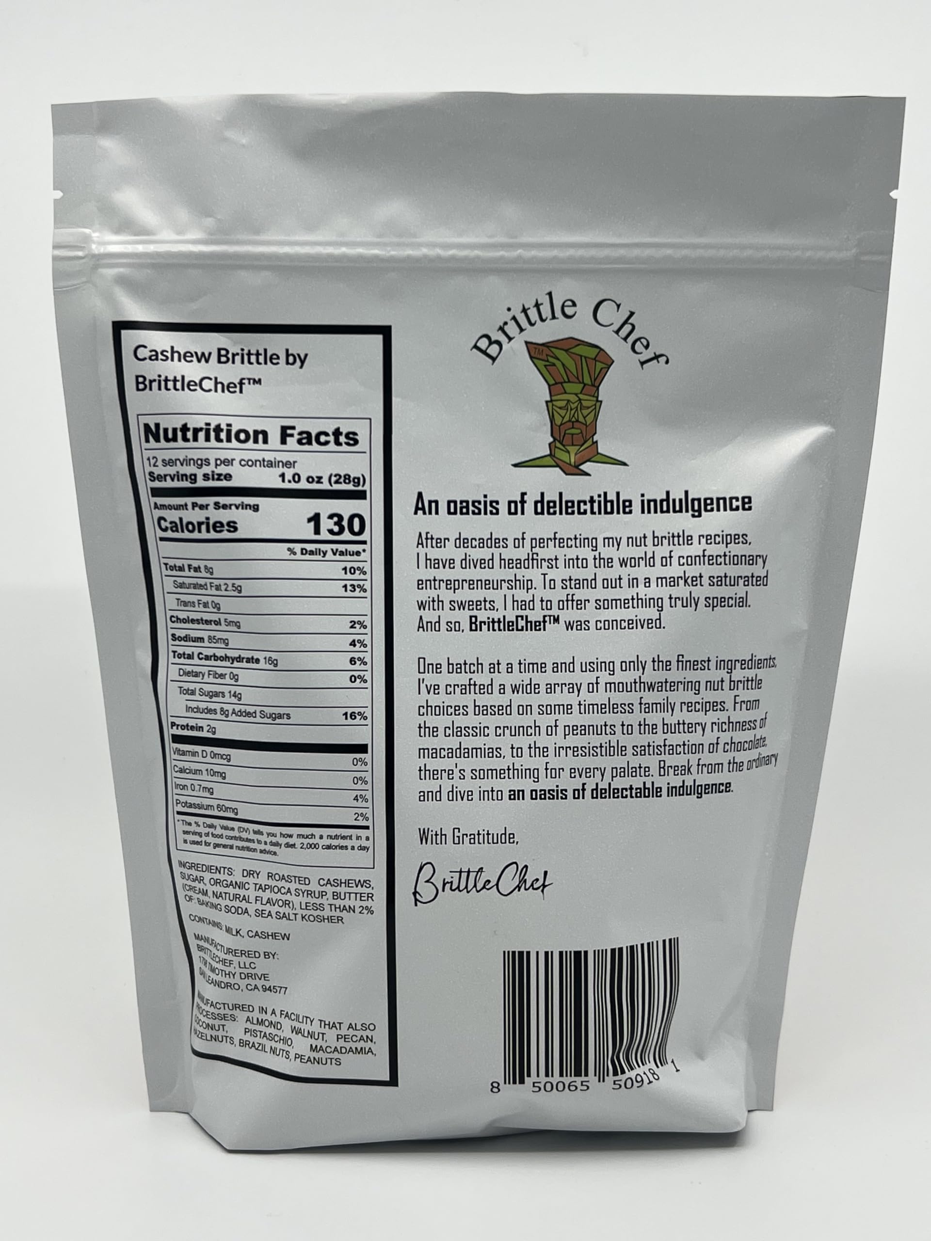 Deluxe Cashew Brittle by BrittleChef