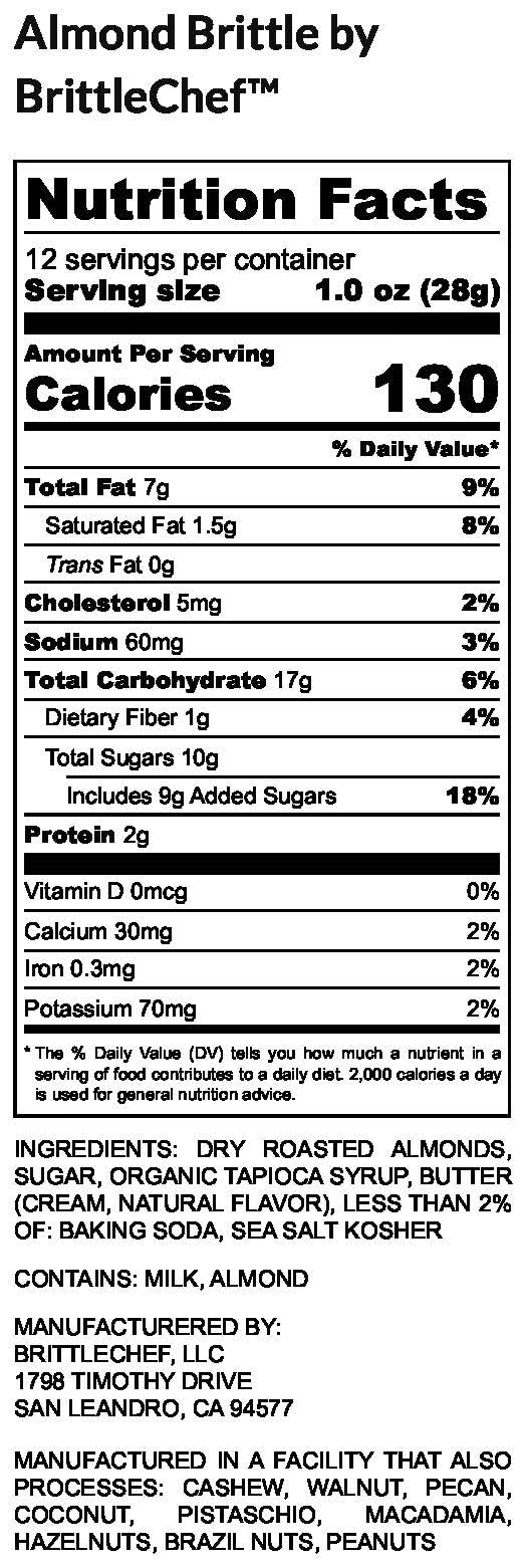 Deluxe Almond Brittle by BrittleChef